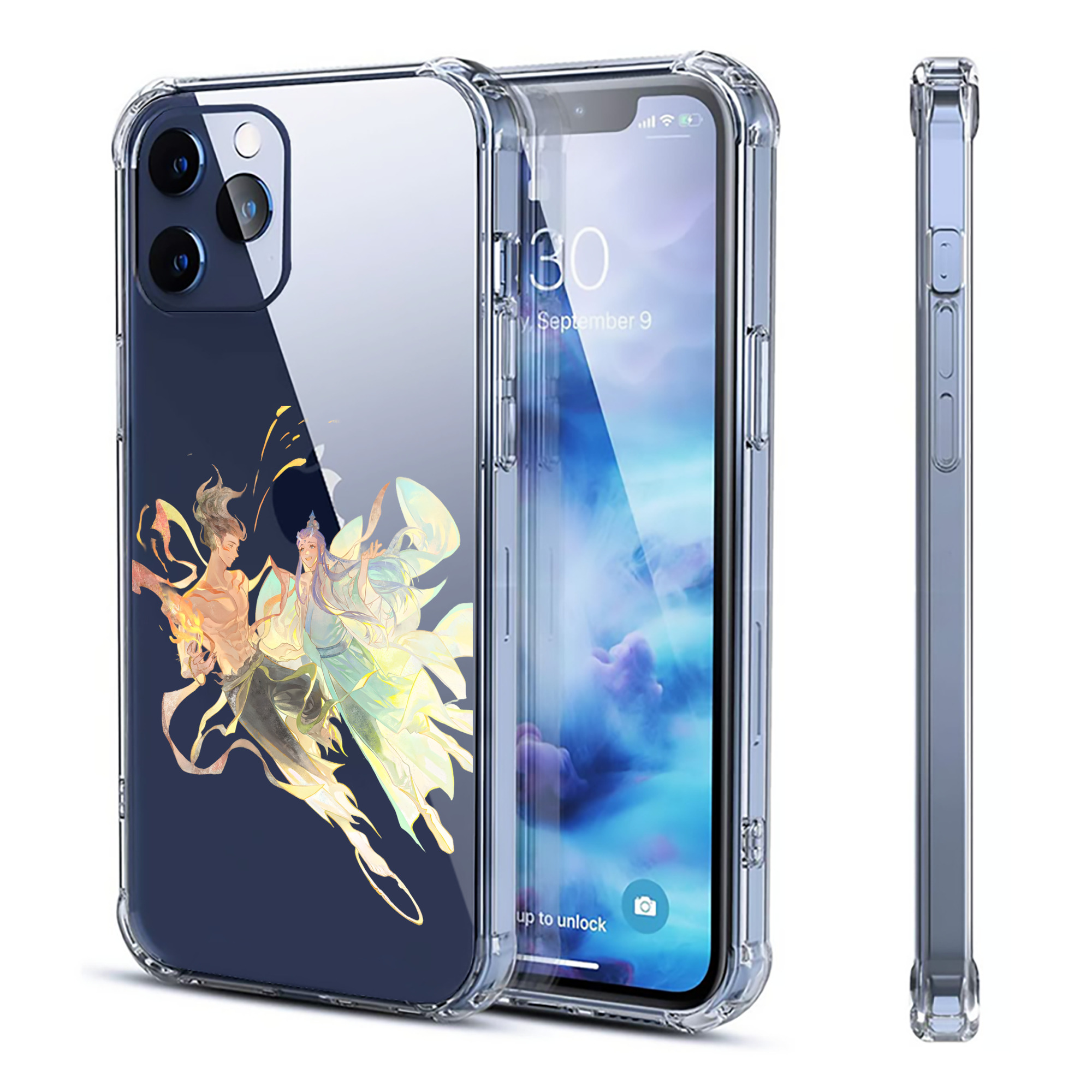 （画像用） Ne Zha 2 ナタ 魔童の大暴れ 【iPhone 12シリーズ対応】透明スマホケース（クリアソフトケース）